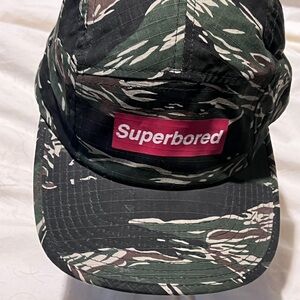 The Classic Camouflage Hat with Pink Logo